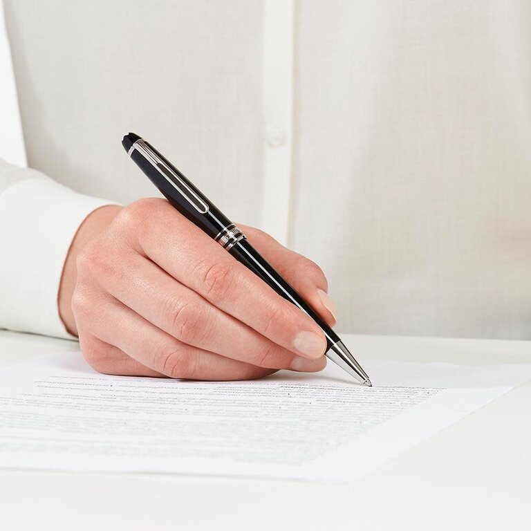 MONTBLANC Stylo rollerball Meisterstück Classique platiné