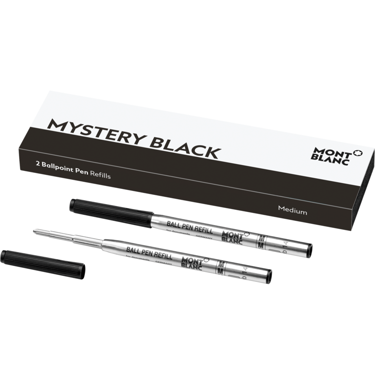 MONTBLANC 2 RECHARGES POUR STYLO BILLE (M) MYSTERY BLACK