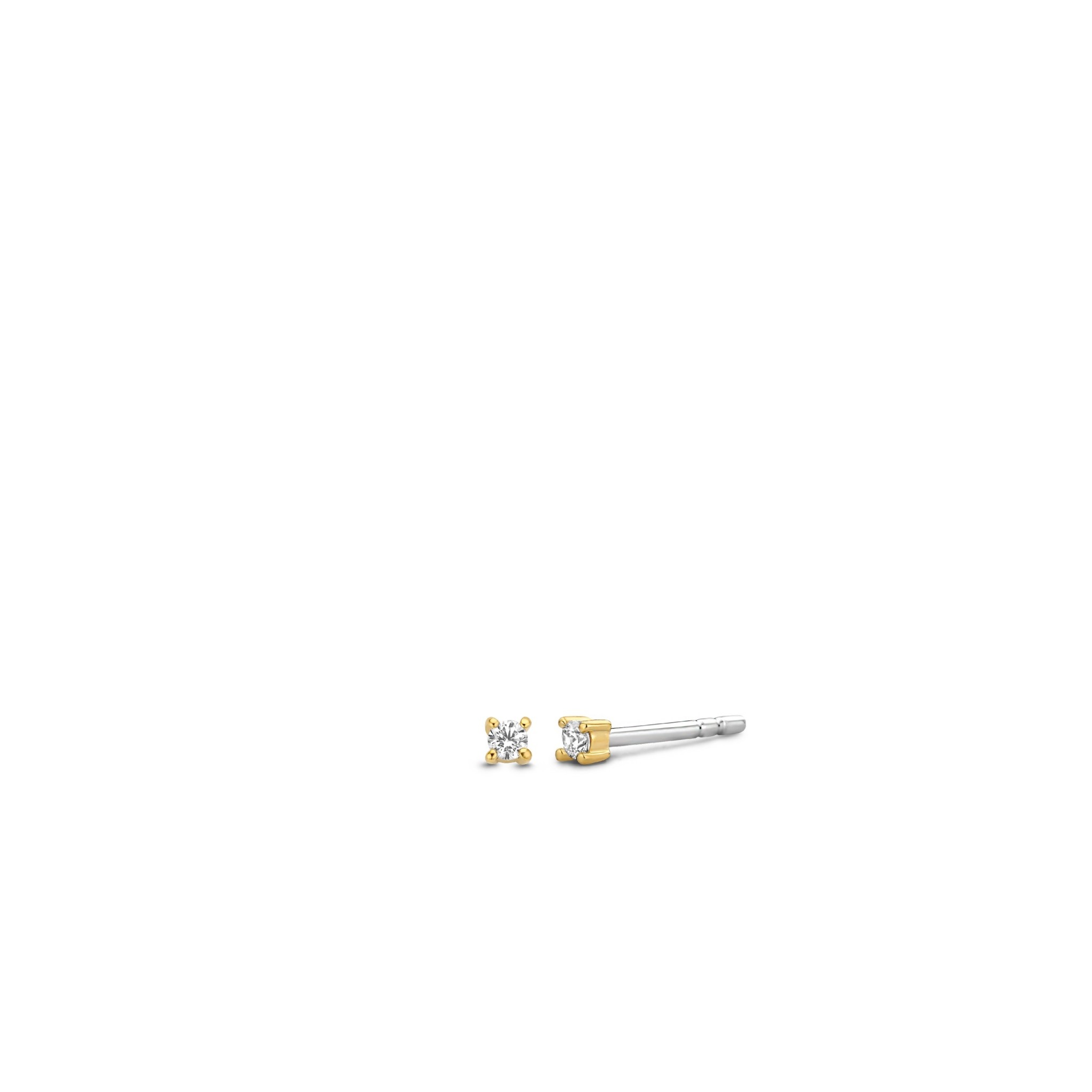 Ti Sento Milano Boucles d'oreilles plaquéE OR CZ