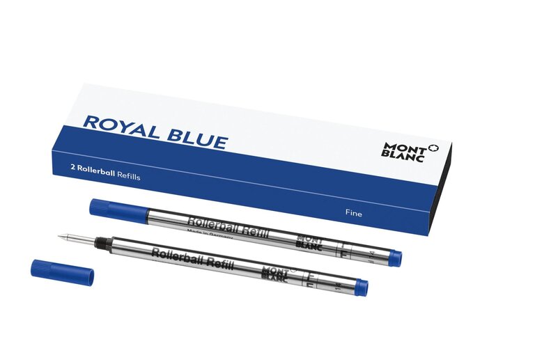 MONTBLANC 2 RECHARGES POUR ROLLERBALL (F), ROYAL BLUE