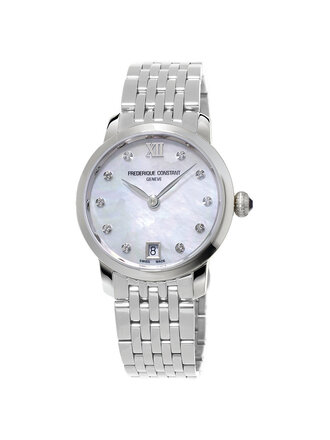 Frederique Constant Montre à quartz Slimline en acier inoxydable Frederique Constant Montre à quartz Slimline en acier inoxydable