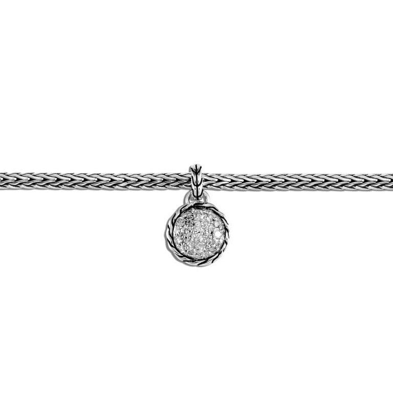 John Hardy Bracelet Classic Chain en Argent avec Diamants