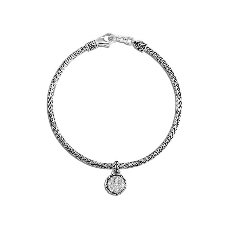 John Hardy Bracelet Classic Chain en Argent avec Diamants