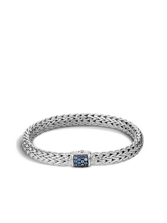 John Hardy Bracelet Classic Chain en Argent Serti d’un Pavé de Saphirs, 7.5MM John Hardy Bracelet Classic Chain en Argent Serti d’un Pavé de Saphirs, 7.5MM