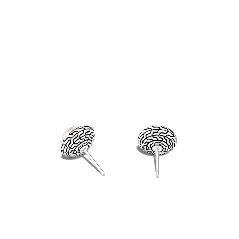 John Hardy Boucles d'oreilles Classic Chain en argent avec perle