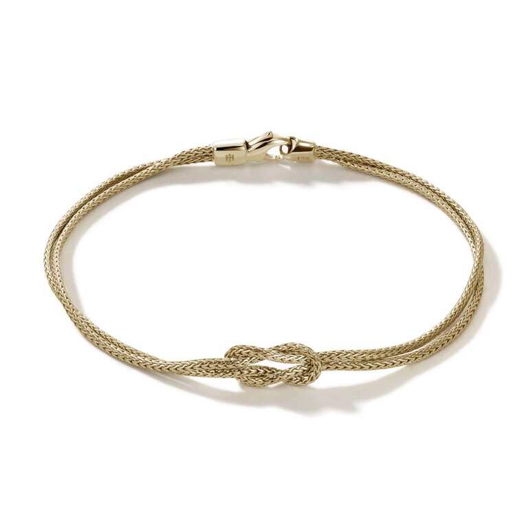 John Hardy Bracelet Love Knot Classic Chain en or jaune 14k