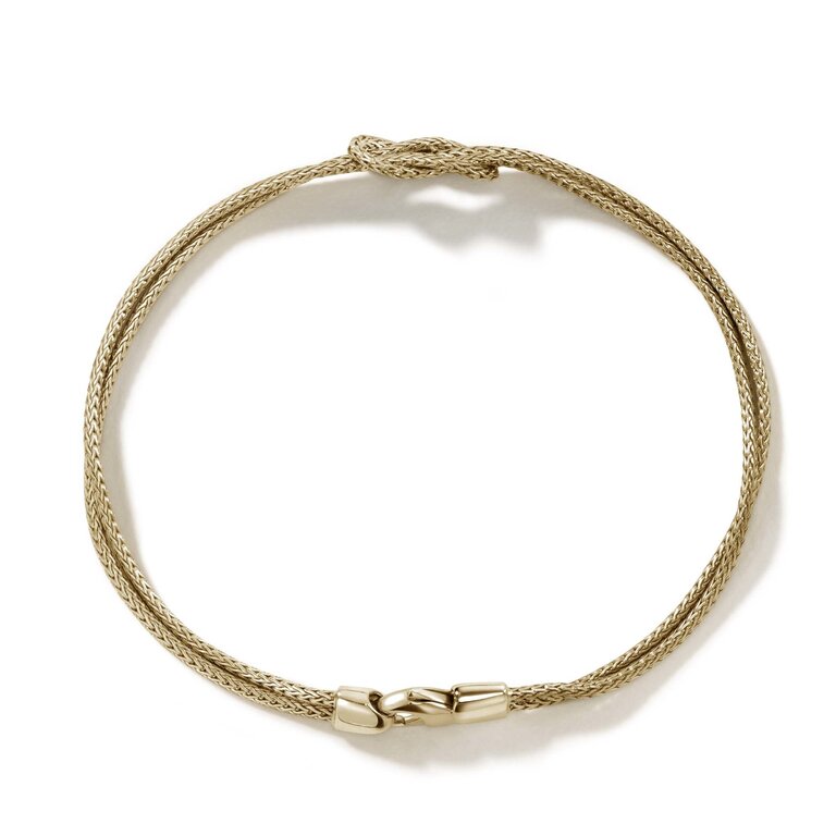 John Hardy Bracelet Love Knot Classic Chain en or jaune 14k