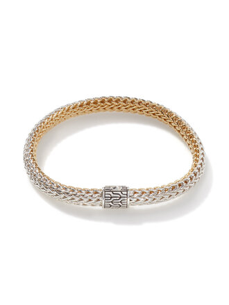 John Hardy Bracelet Réversible en Argent & Or 18k avec Diamants John Hardy Bracelet Réversible en Argent & Or 18k avec Diamants