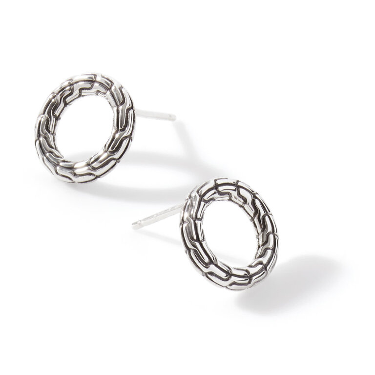 John Hardy Boucles d'oreilles Classic Chain en argent 12,5 mm