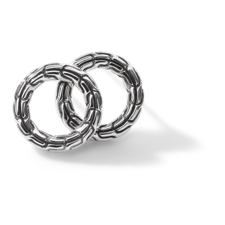 John Hardy Boucles d'oreilles Classic Chain en argent 12,5 mm