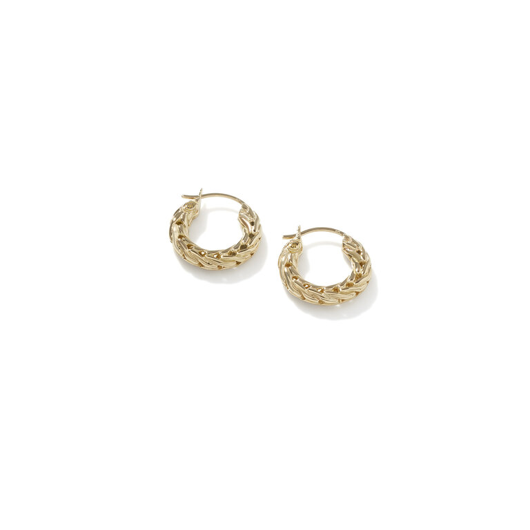 John Hardy Boucles d'oreilles Classic Chain en or 18k