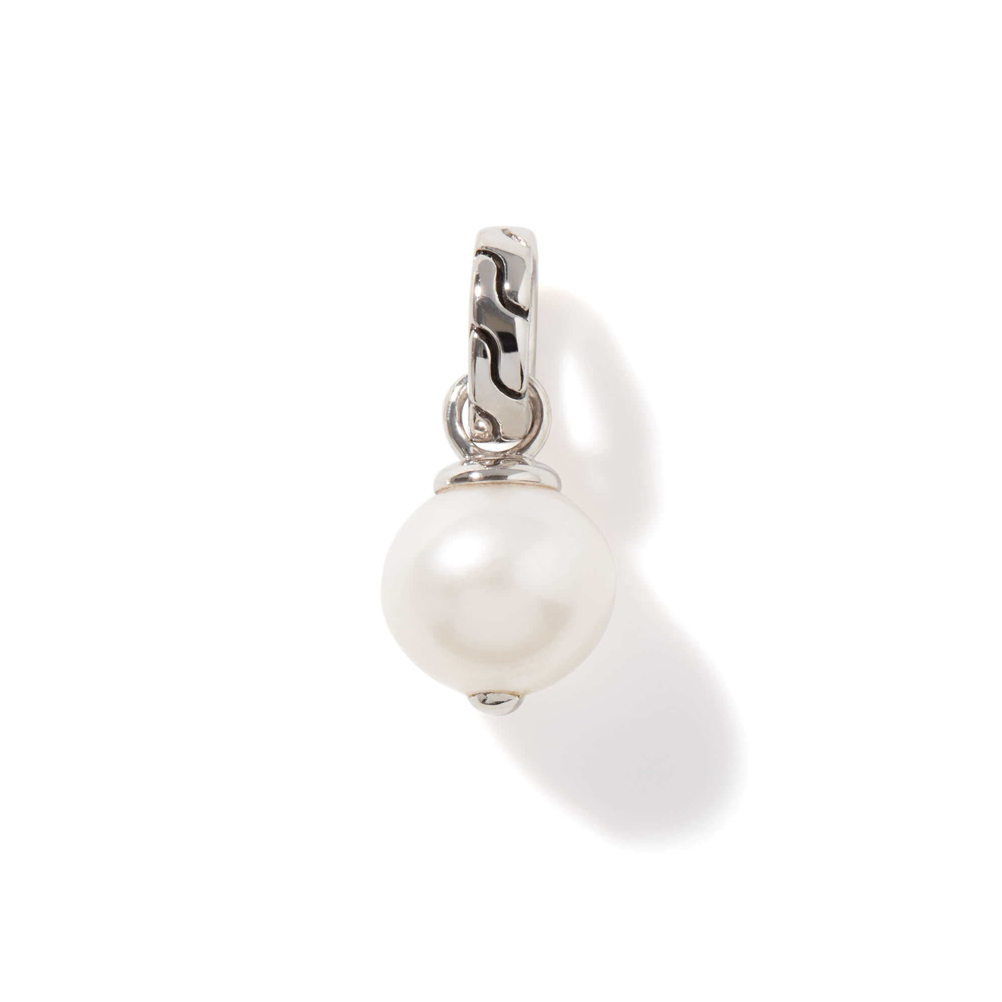 Pendentif Classic Chain en argent avec perle