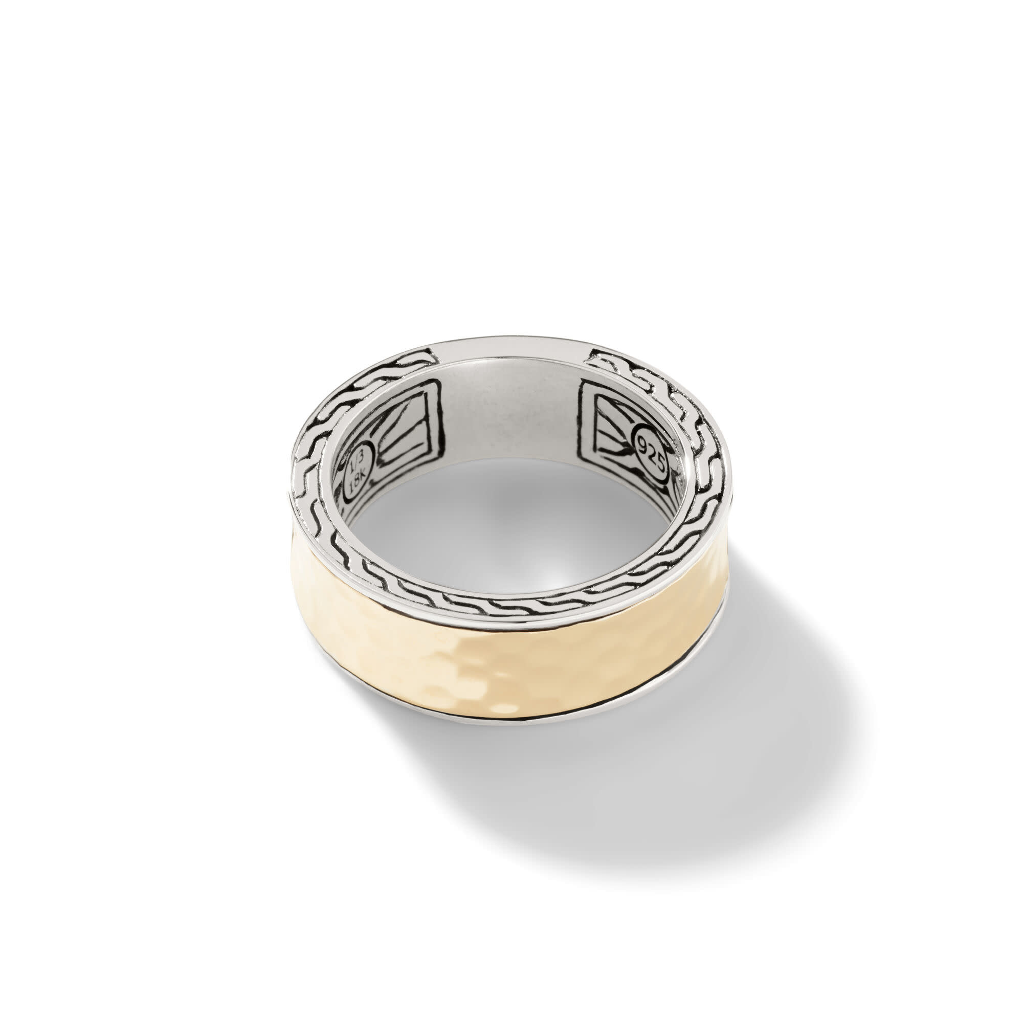 Bague Palu Classic Chain en argent et or 18k