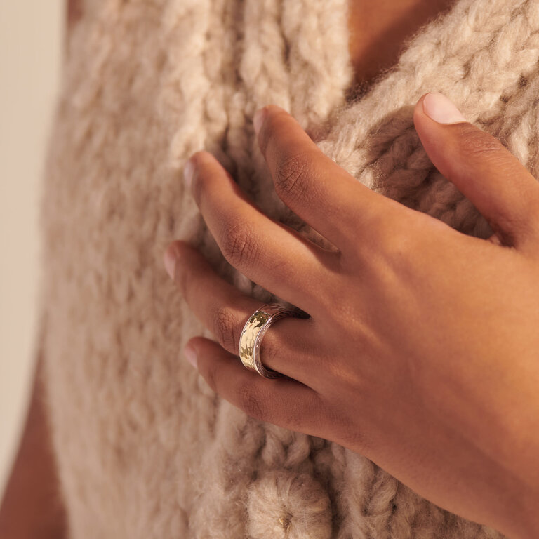 Bague Palu Classic Chain en Argent & Or 18k