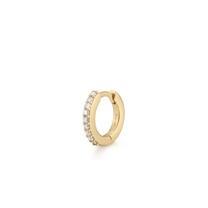 CARLY 14kJ huggie dia 0.045ct INDIVIDUEL