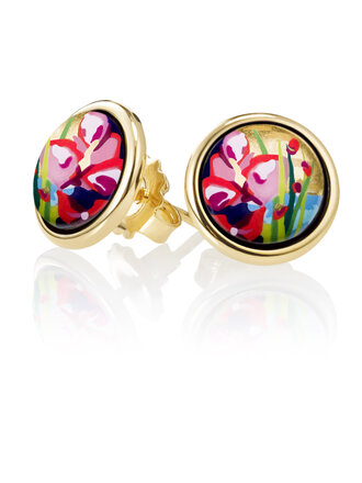 FREYWILLE Hommage à Claude Monet THE BRIDGE Boucles d'Oreilles Cabochon FREYWILLE Hommage à Claude Monet THE BRIDGE Boucles d'Oreilles Cabochon