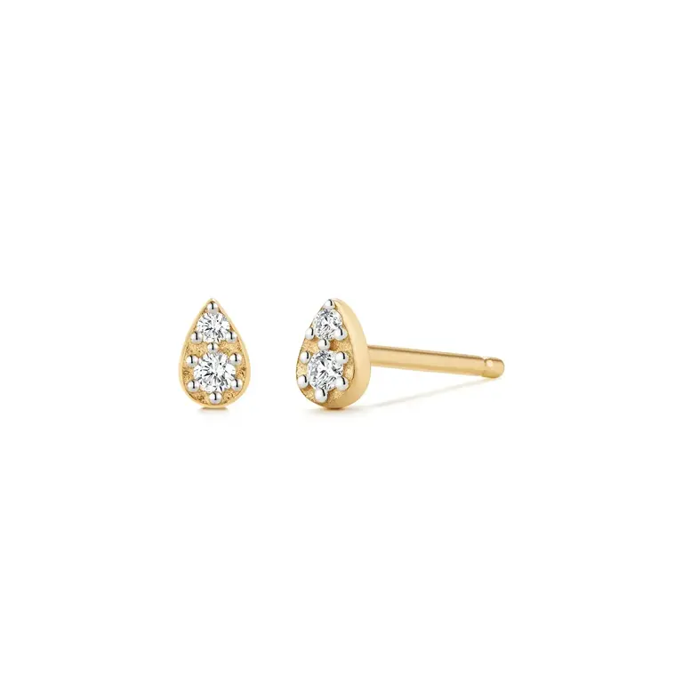 Aurelie Gi ROSA | Boucles d'Oreilles en Forme de Gouttes Pavées de Diamants
