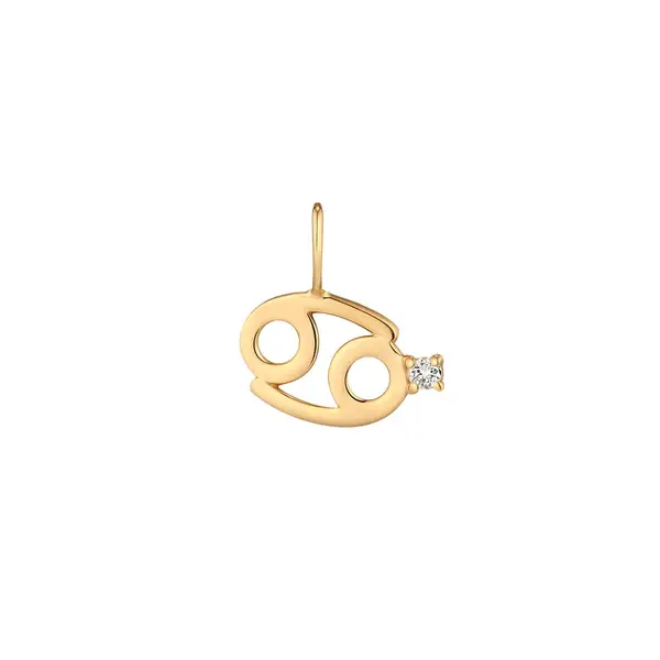 CANCER | Pendentif zodiaque avec diamant