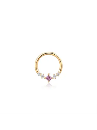 Aurelie Gi CHERIE | Cercle à Cliquet en Améthyste & Saphir Blanc Aurelie Gi CHERIE | Cercle à Cliquet en Améthyste & Saphir Blanc