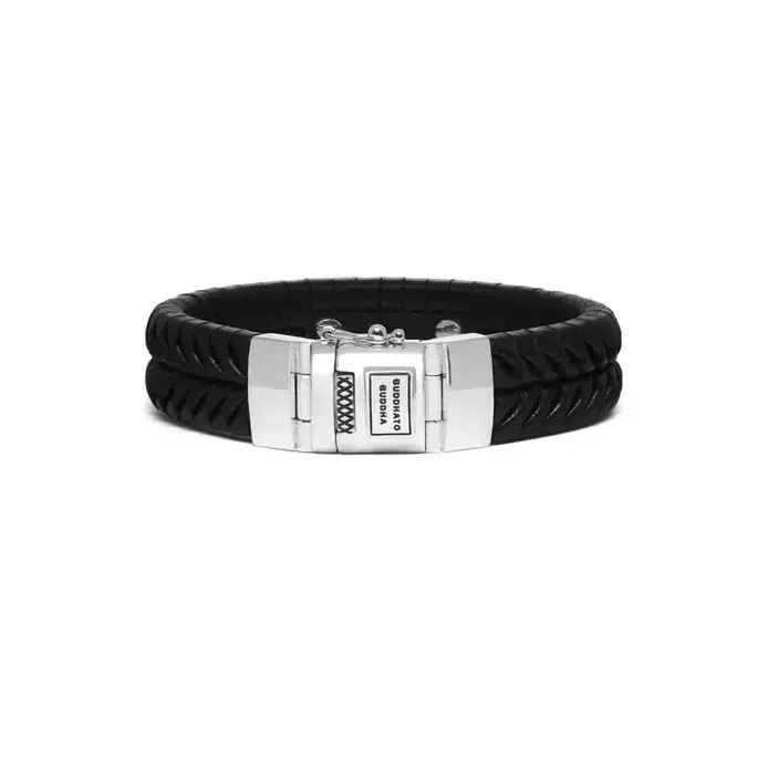 Buddha to Buddha Bracelet Komang cuir noir