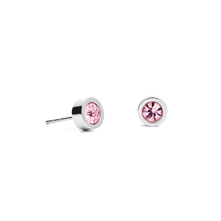 Coeur de Lion Boucles d'oreilles Rose-Argent