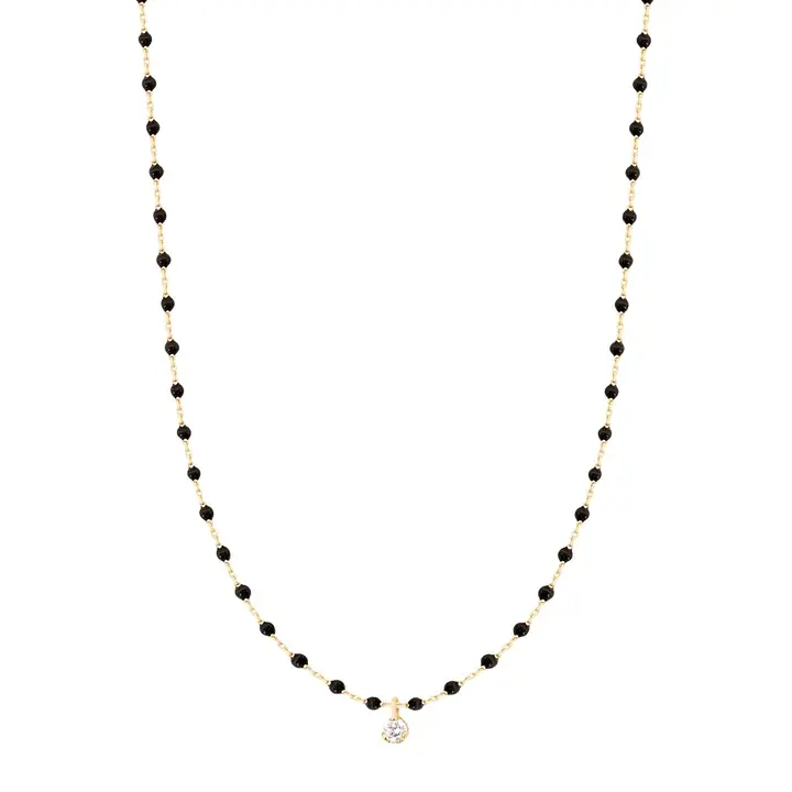 COLL 18K RESINE NOIR D.04 40CM G CLOZEAU