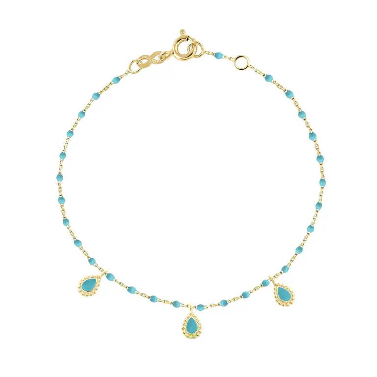 Gigi Clozeau Bracelet Lucky Cashmere 18k turquoise 17 cm