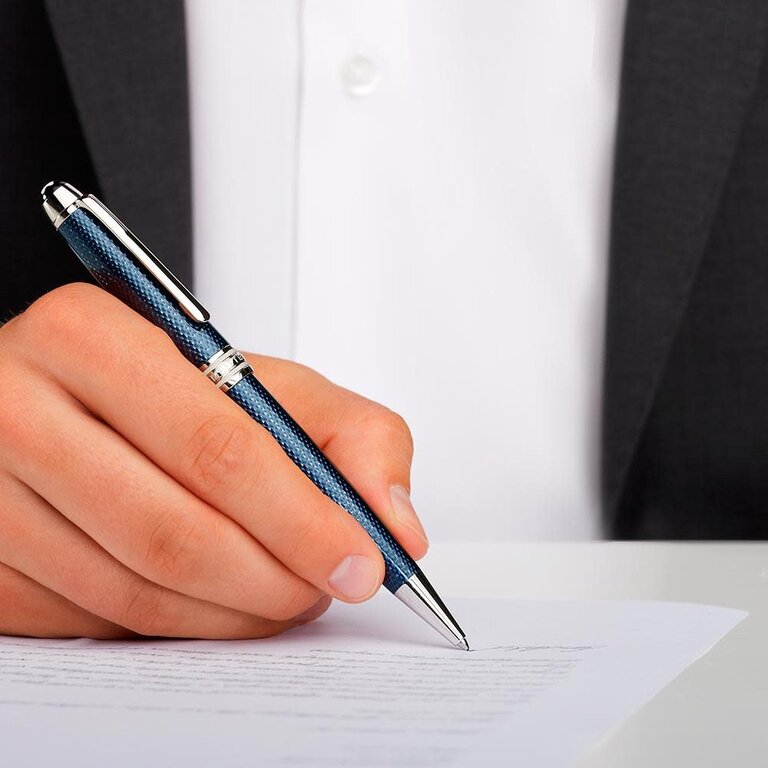 MONTBLANC STYLO BILLE MEISTERSTÜCK SOLITAIRE BLUE HOUR TAILLE MOYENNE