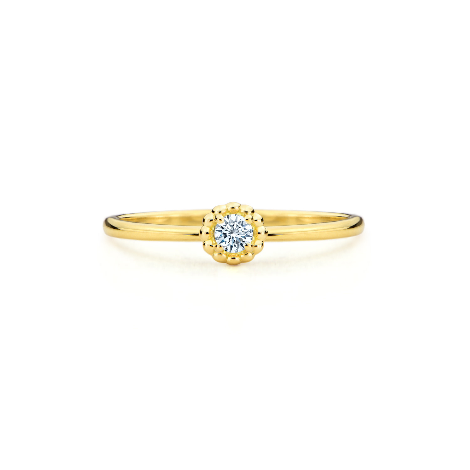 BAGUE 18K/J DIA .10CT VS-F S