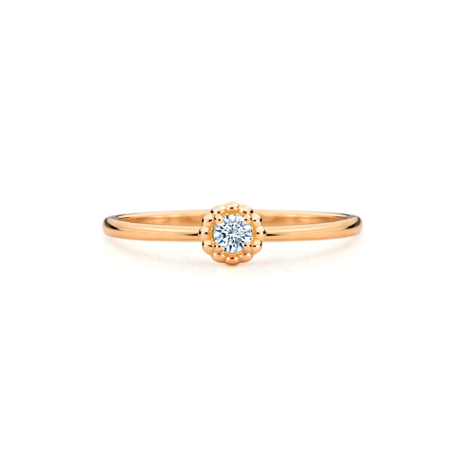 BAGUE 18K/R DIA .10CT VS-F