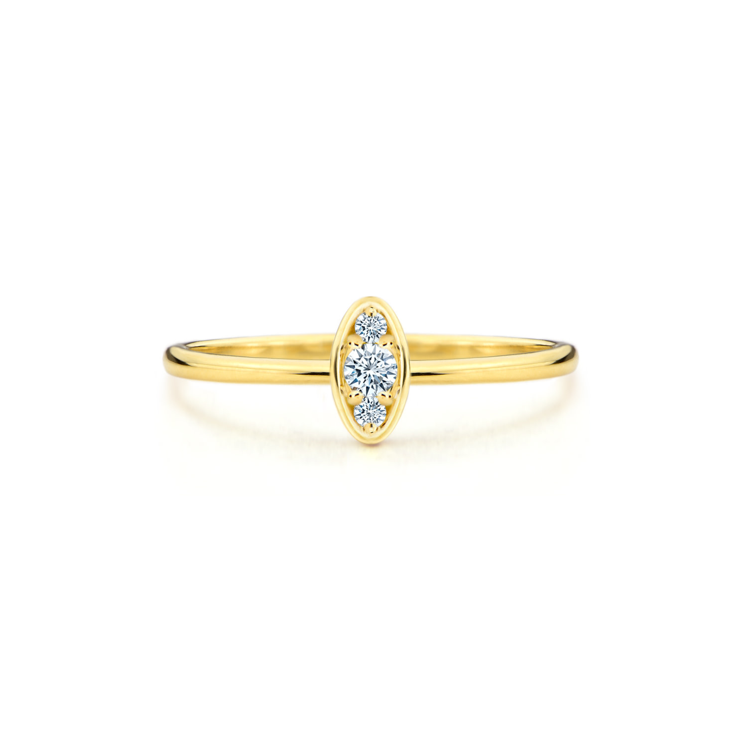 BAGUE 18K/J DIA .10CT VS-F N