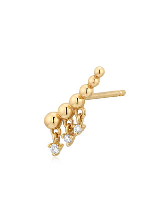 Aurelie Gi KORA | Boucle d'Oreille Pendante avec Diamant de Culture Biologique & Perles Aurelie Gi KORA | Boucle d'Oreille Pendante avec Diamant de Culture Biologique & Perles