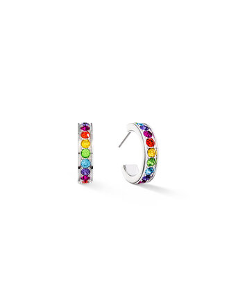 Coeur de Lion Boucles d'oreilles acier Cristal Multi