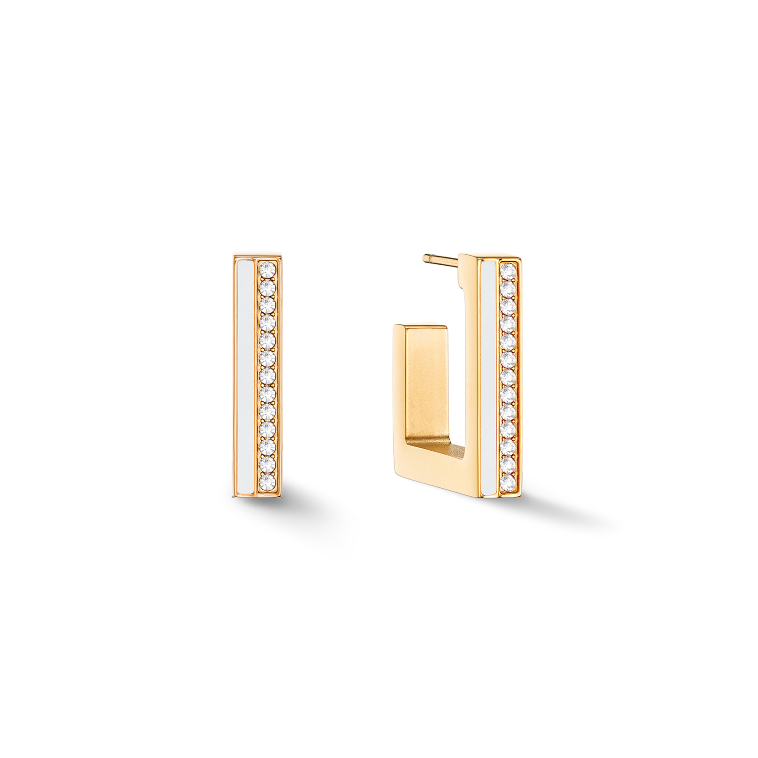 Boucles d'oreilles blanc or