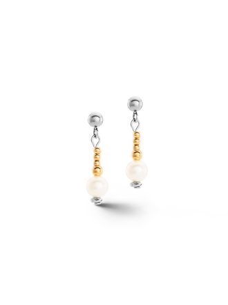 Coeur de Lion Boucles d'oreilles blanc bicolor Coeur de Lion Boucles d'oreilles blanc bicolor