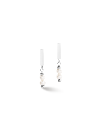 Coeur de Lion Boucles d'oreilless blanc argent Coeur de Lion Boucles d'oreilless blanc argent