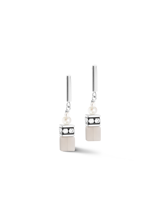 Coeur de Lion Boucles d'oreilles Gris Argent