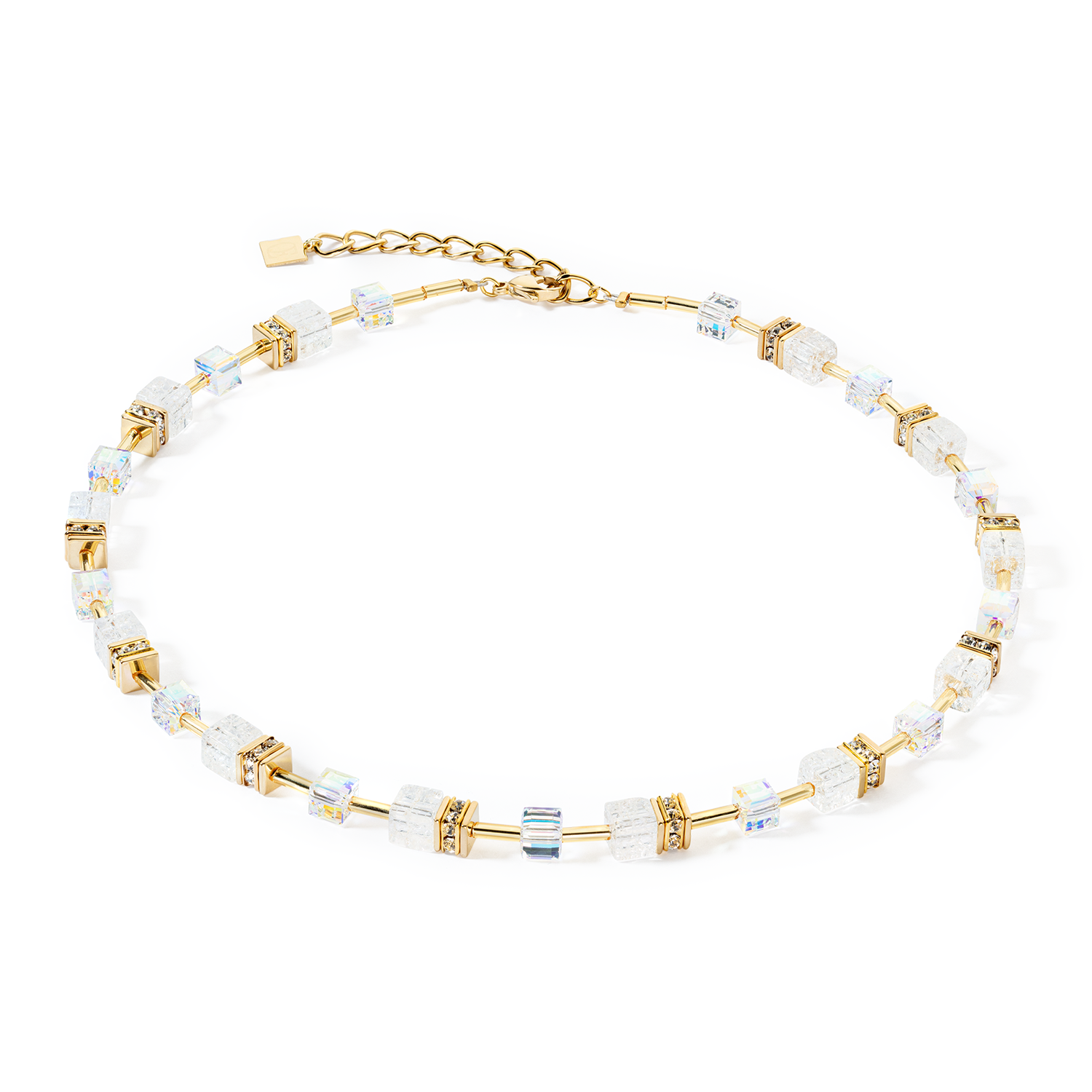 Collier blanc or