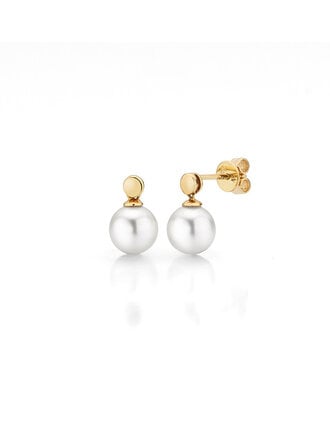 Penelope Boucles d'oreilles 14Kj Akoya 7.5-8mm