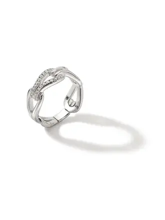 John Hardy Bague Surf Argent Pavé John Hardy Bague Surf Argent Pavé