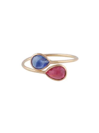 Trésor Bague Saphir Bleu et Rubis Rorme Tabiz en Or 18kt Trésor Bague Saphir Bleu et Rubis Rorme Tabiz en Or 18kt