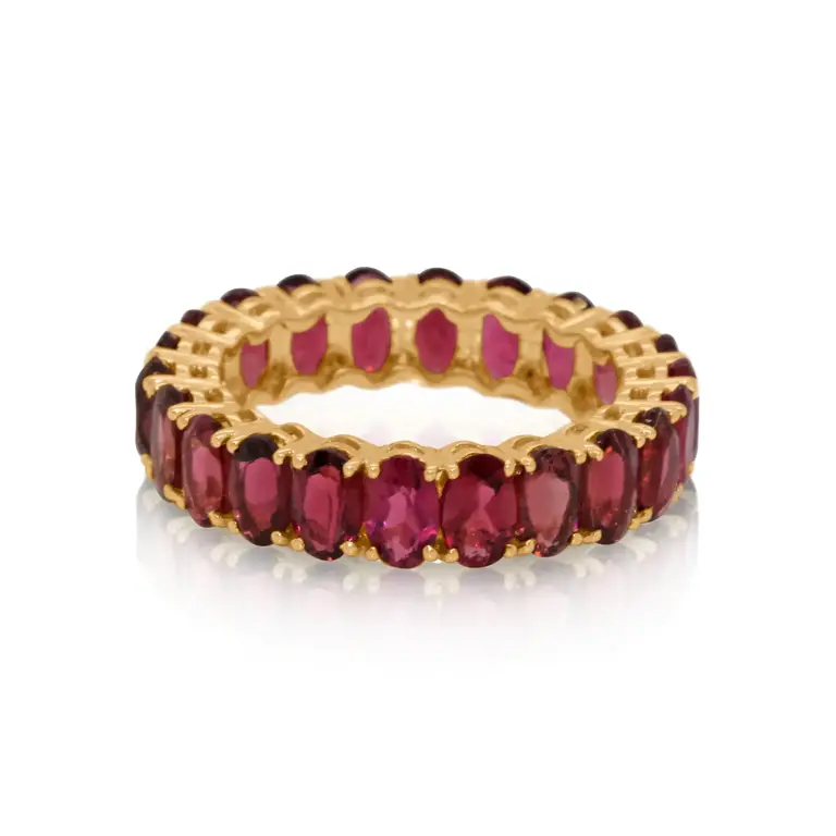 Trésor Bague Ovale Tourmaline Rose en Or Jaune 18kt