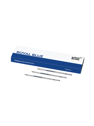 MONTBLANC 3 RECHARGES POUR ROLLERBALL PETIT MODÈLE, ROYAL BLUE MONTBLANC 3 RECHARGES POUR ROLLERBALL PETIT MODÈLE, ROYAL BLUE