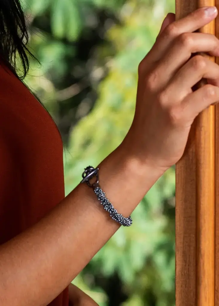 Michaud Michaud Bracelet ShikShok en argent oxydé