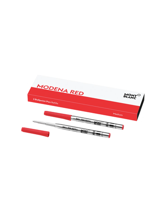 MONTBLANC 2 RECHARGES POUR STYLO BILLE MOYEN ROUGE MODÈNE MONTBLANC 2 RECHARGES POUR STYLO BILLE MOYEN ROUGE MODÈNE