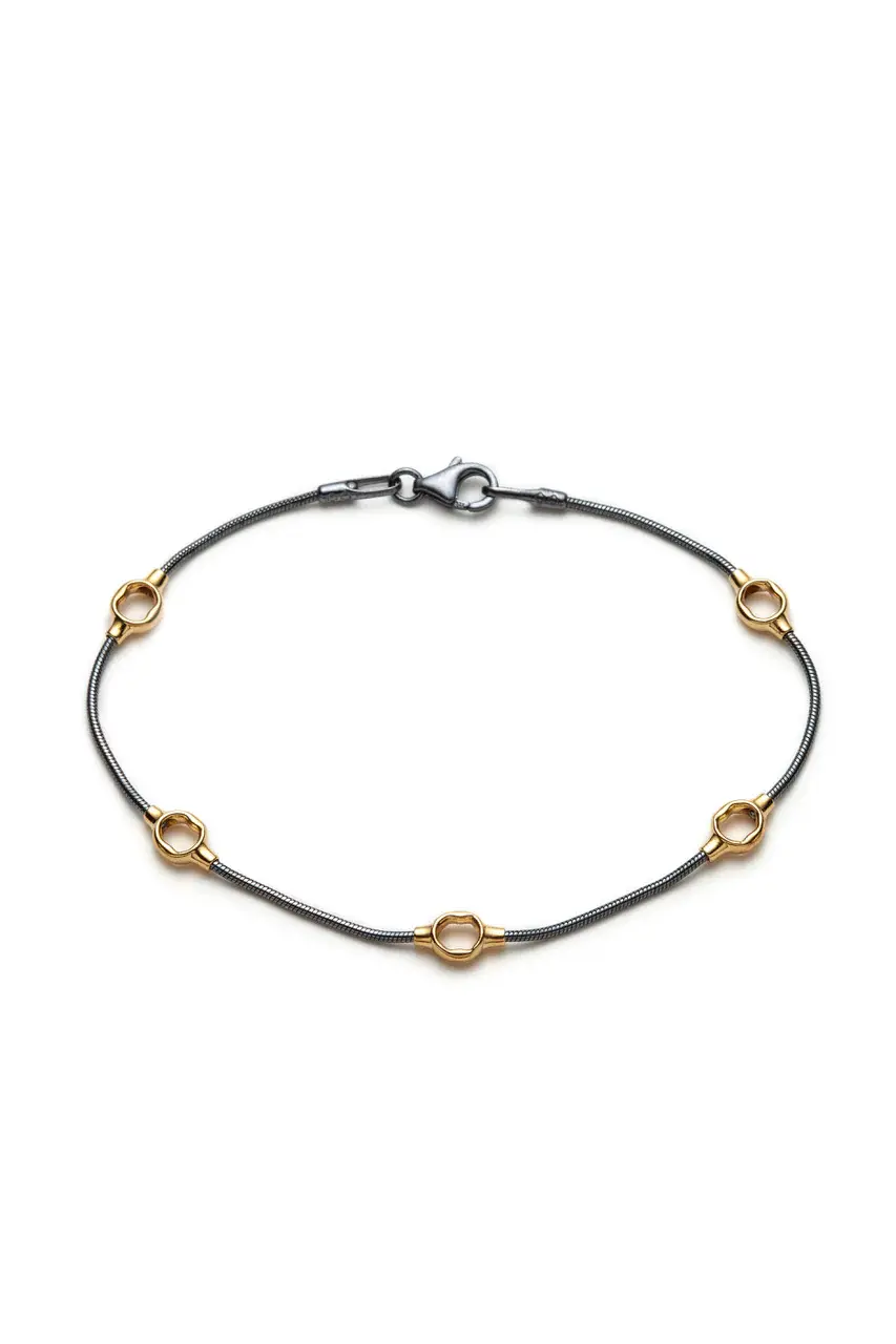 Brac Arg Kabis Vermeil Oxydé 7''