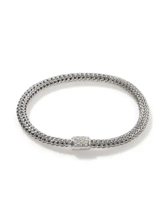 John Hardy Bracelet Icône, Argent Sterling, Diamants, 5MM John Hardy Bracelet Icône, Argent Sterling, Diamants, 5MM