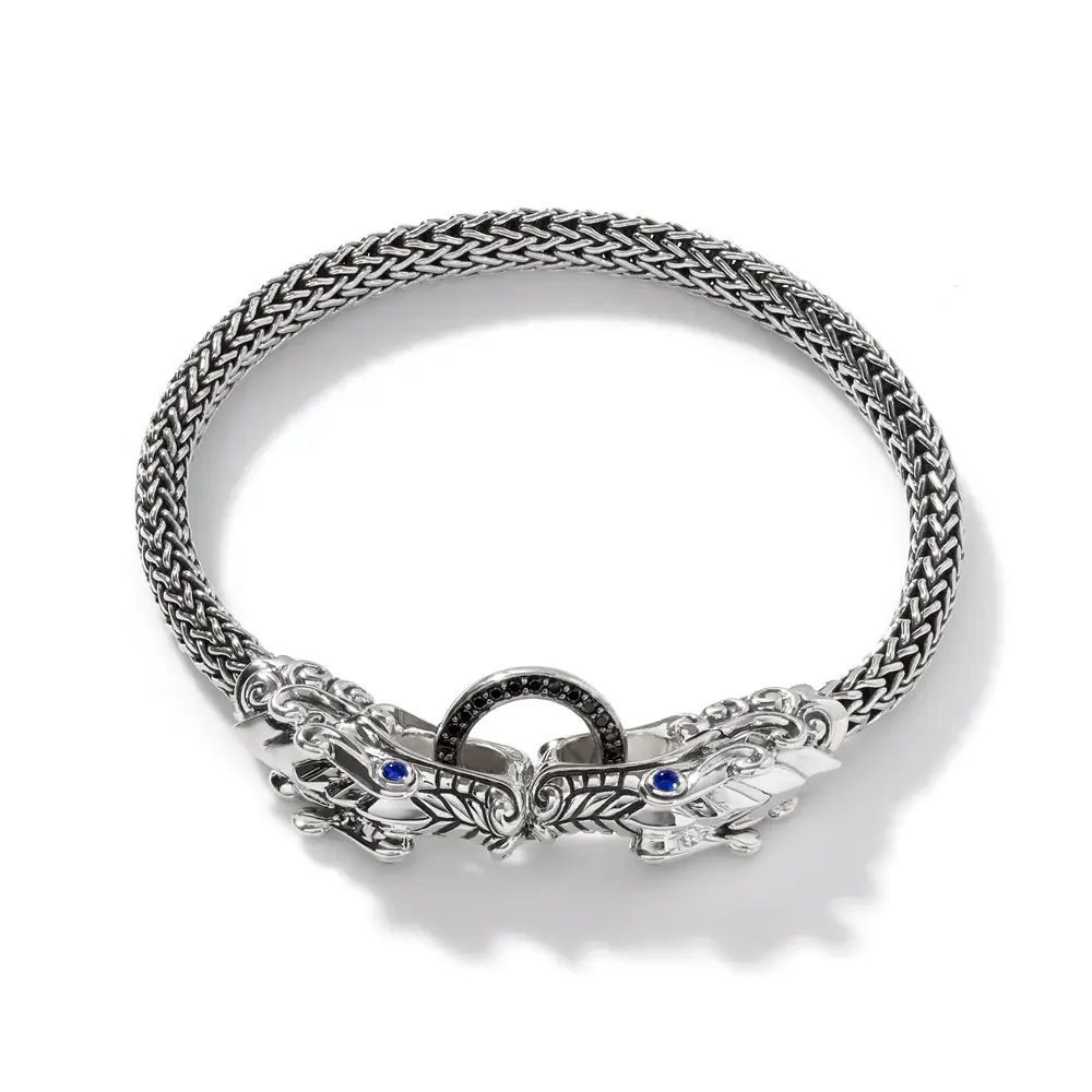 Bracelet Legends Naga en argent avec saphirs 5 mm