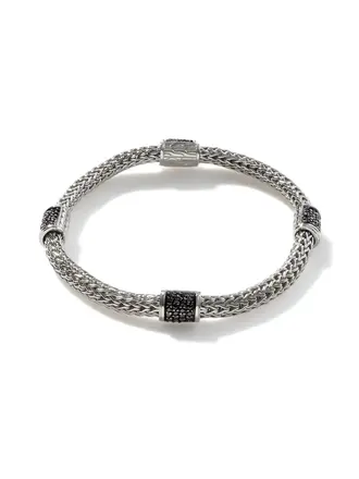 John Hardy Bracelet Classic Chain en argent avec saphirs John Hardy Bracelet Classic Chain en argent avec saphirs