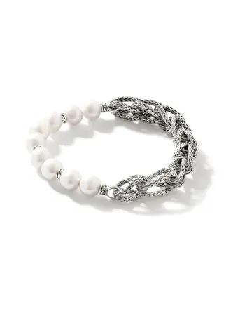 John Hardy Bracelet Asli en Chaîne à Maillons & Perles John Hardy Bracelet Asli en Chaîne à Maillons & Perles